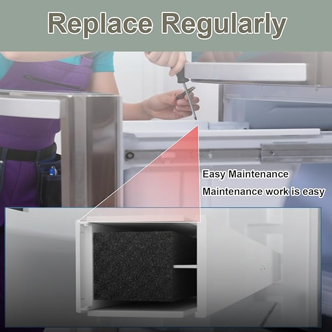7236280 Active AirClean Filter Compatible with Miele Refrigerator, Odor-Absorbing Activated Carbon Air Filter Replacement for Refrigerators & Freezers