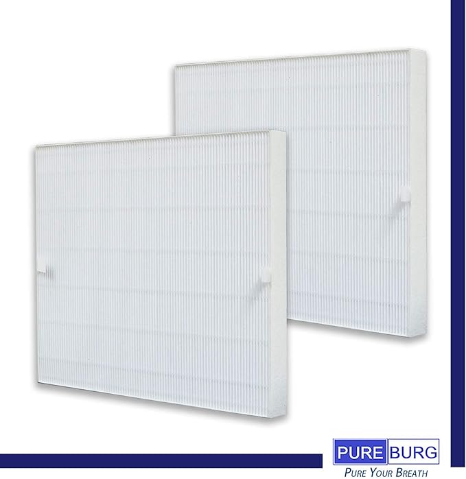 PUREBURG Replacement Filter Set Compatible with Coway AP-1512HH AP-1518 & AIRMEGA 200M Mighty Air Purifiers,2-Pack H13 HEPA + 4 x Activated Carbon Pre-Filter Air Clean VOCs Odor