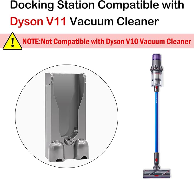 ilovelife Vacuum Cleaner Docking Station - Wall Mounted Accessories Bracket Compatible with Dyson V11 V15 Vacuum Cleaners | not fit Dyson v10 Vacuum Cleaner