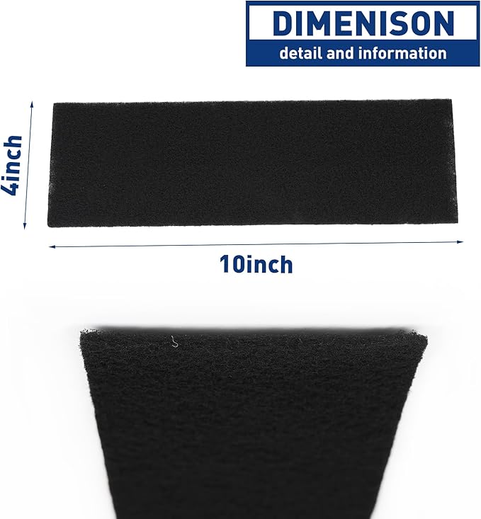 4" x 10” Activated Carbon Air Vent Filters for Home Floor Vent Filters, Charcoal Vent Filter, AC Vent Filter, Floor Register Filters, Home Vent Filters Register, Dust Control Home (20Pcs)