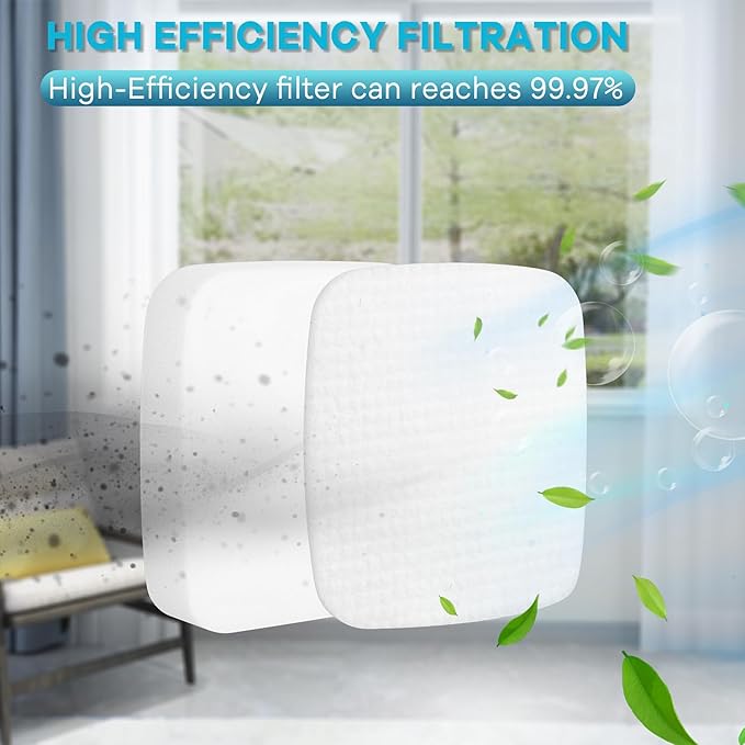 UV850 UV900 Foam & Felt Filters Replacement for Shark Rotator Navigator Lift-Away ADV DuoClean PowerFins Upright Vacuum UV850, 2 Pack Compare to Part # XFFK602UKT