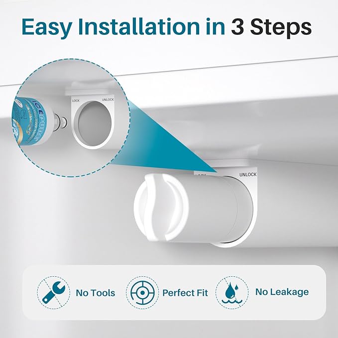 ICEPURE Alkaline 5231JA2006A Refrigerator Water Filter Replacement for LG LT600P, kenmore 9990, KENMORECLEAR 46-9990, FML-2, 5231JA2006B, WF300, R-9990, WFC2001, LSC27931ST, Enhances PH, 4Pack