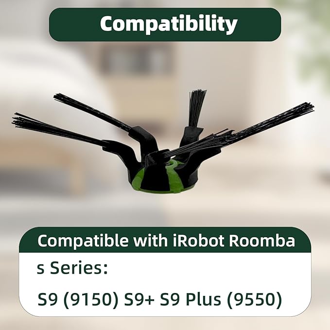 8 Pack s Series Corner-Sweeping Brush Replacement for iRobot Roomba S9 (9150) S9+ S9 Plus (9550) Edge-Sweeping Brushes,Vacuum Cleaner Side Brush Parts