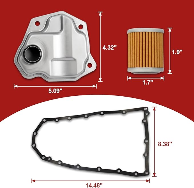 Transmission Oil Filter kit Compatible with NISSAN ALTIMA 2007-2013| NISSAN JUKE 2011-2016|NISSAN ROGUE 2008-2016| 313971XF0D, 317281XF03, 317281XF0A, 317281XZ0D, 31728X480A