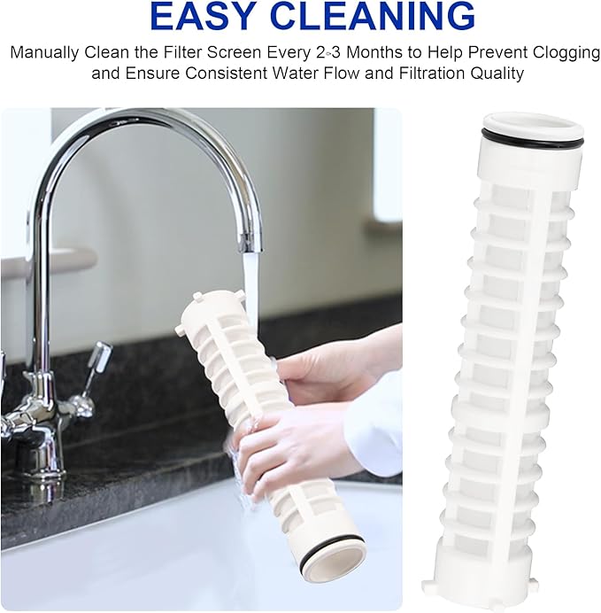 Replacement 1-1/2" 100 Mesh Spin Down Filter Screen FS1-1/2-Re for Rusco & Vu-Flow Filtration System, FS1 1/2-100 Water Filter Element Effectively Filters Sand and Silt, Well Pump Filter Screen-2 PACK