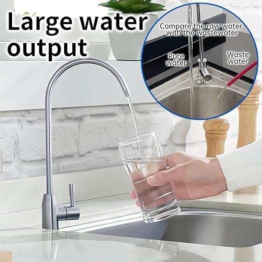 SY GOODLIFE DF-56 Reverse Osmosis System, Tankless,not Require Electricity Reverse Osmosis Water Filter, Under Sink RO System, 2:1 Pure to Drain，0 Power Consumption