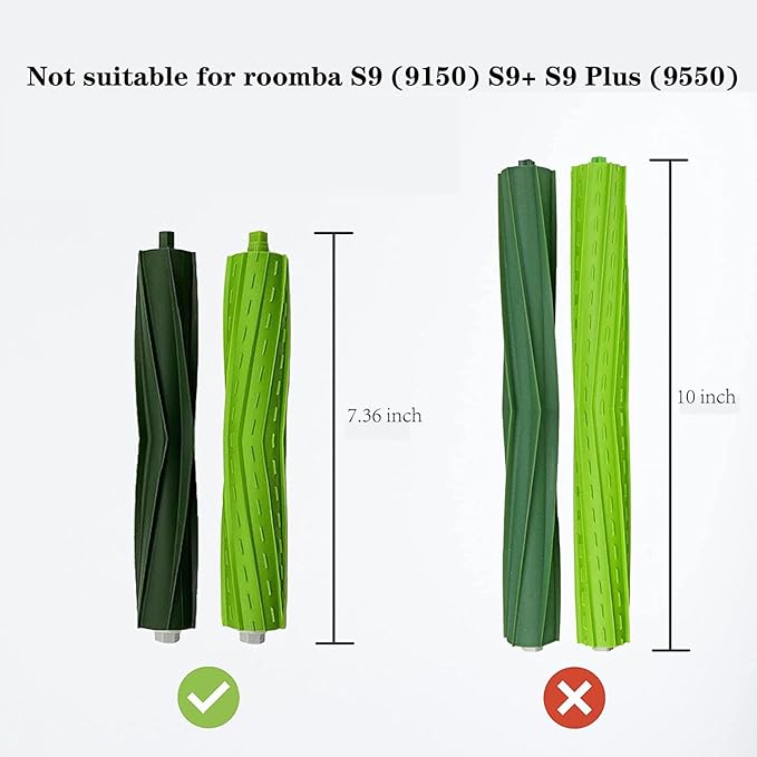 2 Set Replacement Parts Roller Brushes Compatible for iRobot Roomba i, j&e Series i3(3150) i3+ j6 j6+(6550) j7(7150) j7+ j8 i2 i4 i6 i6+ i7 i7+ i8 i8+Plus E5 E6 E7 Vacuum Cleaner Accessories