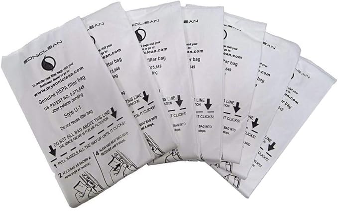 Soniclean U1 Upright HEPA Filter Bags