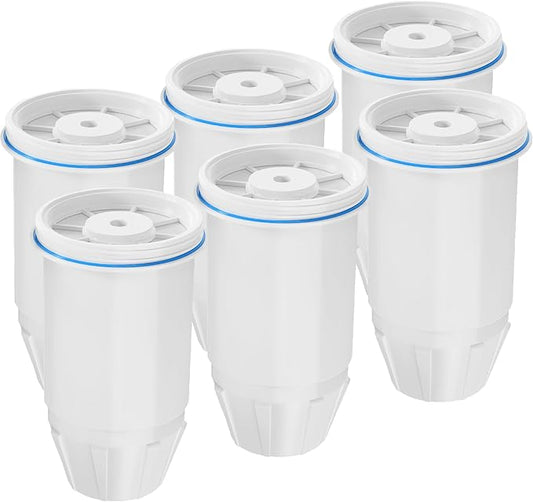 Water Filter Replacement for zero Pitchers and Dispenser,fit for ZR-001 ZR-004 ZP-006 ZR-017 ZS-008 Filters, Multi-Stage Filter System Reduce Lead, Chromium, PFOA/PFOS and TDS, 6pack,by Cobectal
