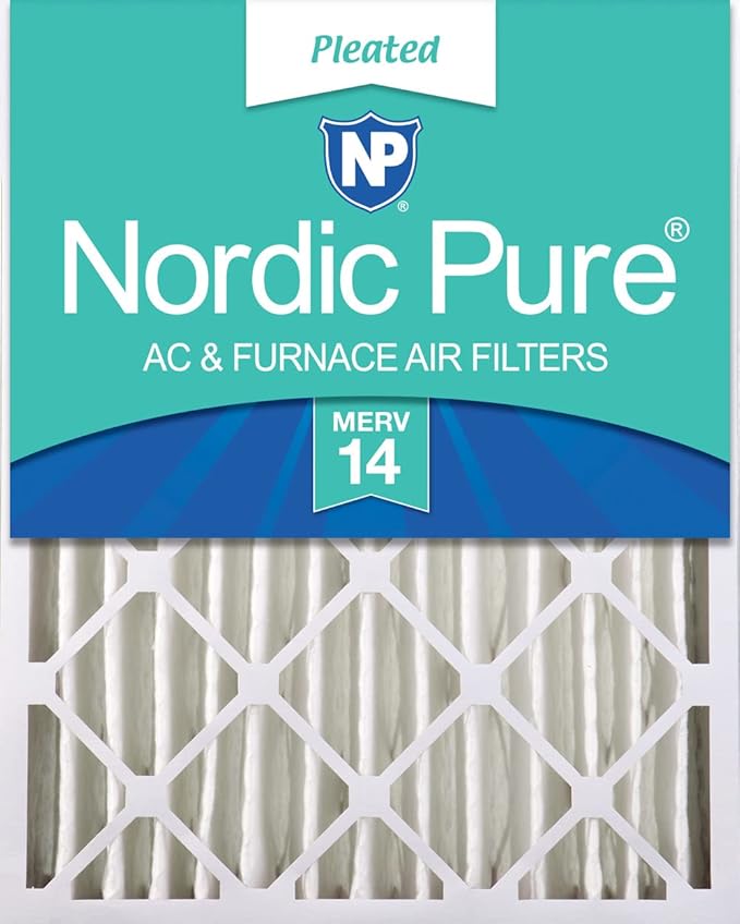 Nordic Pure 20x24x4 (Actual Size: 19 3/8 x 23 3/8 x 3 5/8) Pleated MERV 14 Air Filter 1 Pack