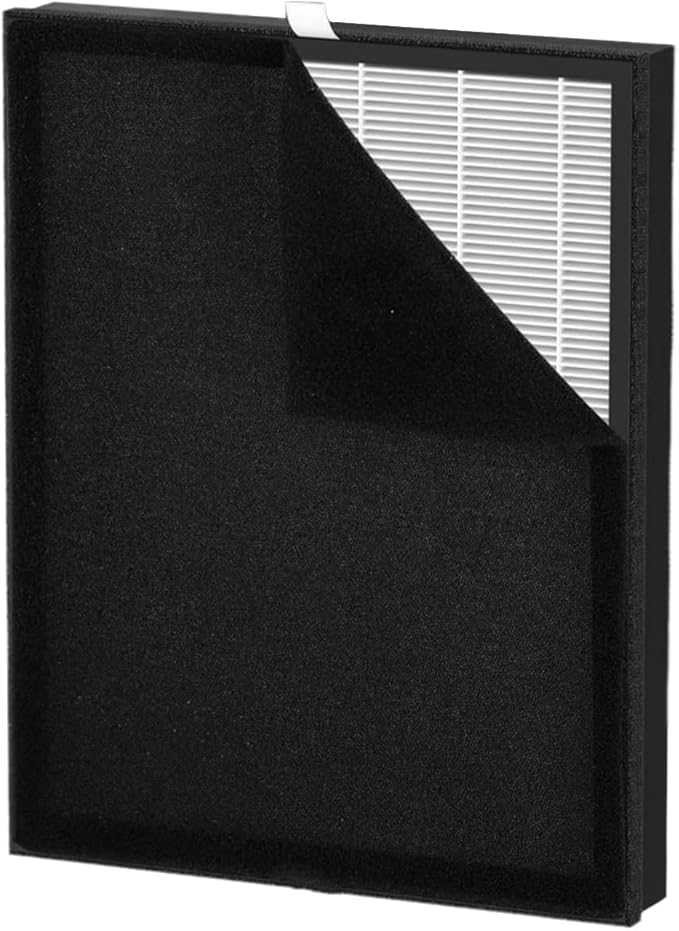VEWIOR Genuine Washable Filter Replacement for KJ300 Air Purifier, 3 Stage Filtration H13 Air Cleaner Filter (White 1PC)