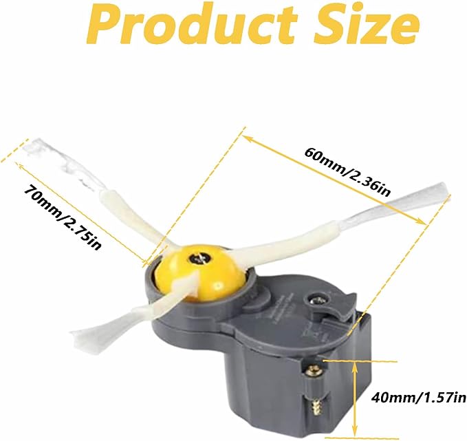 Side Brush Motor with Side Brush for iRobot Roomba 500 600 700 800 900 655 560 Replacement Parts, 1 Side Brush Motor, 1 Side Brush, 1 Screwdriver