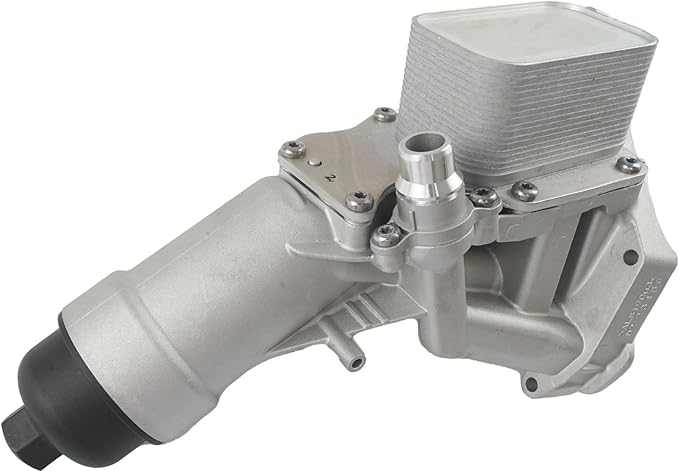 Upgrade Aluminum Engine Oil Cooler Filter Housing with Gasket, Bolts Compatible with 2016-2022 BMW F30 230i 330e 330i GT 430i 530i 530e 740e xDrive X3 X4 B46 B48 L4 2.0L Turbo Replace 11428596283