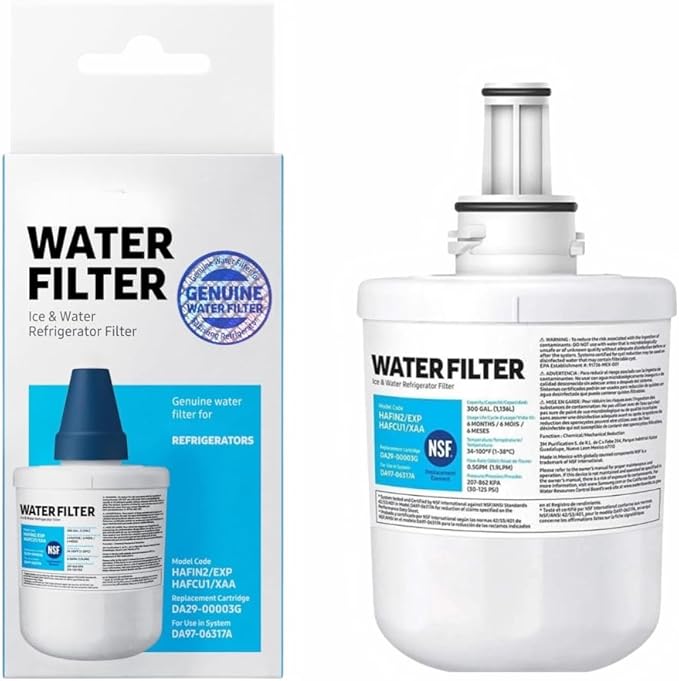 HAFCU1/XAA - HAFIN2/EXP Water Filter Replacement – Compatible with DA29-00003B DA29-00003F DA29-00003G – Carbon Block Filtration – Fresh Water & Ice – 6 Month Life 1 PACK