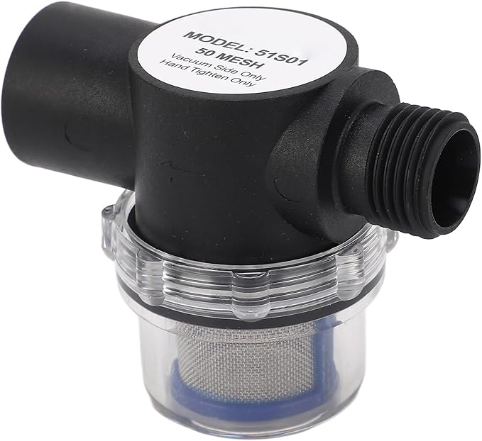 1/2 in. Water Pump Strainer 14, Effective Filtration, Easy to Install, Female Threaded Inline Filter, Plastic Construction for Oil System