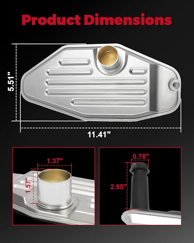 Transmission Fluid Filter with Pan Gasket Compatible with Ram Durango Grand Cherokee Liberty Commander Aspen Dakota