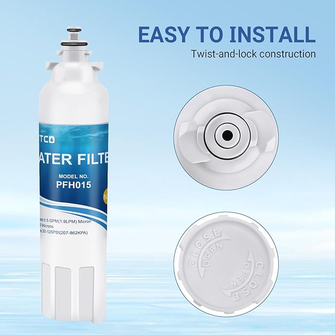 Water Filter for LG LMXS30776S, LSXS26326S, LSXS26366S, LSXS26366D, LMXC23746D, LMXS30776D, LSXC22426S Refrigerator Models with 3 LT120F Air Filters.