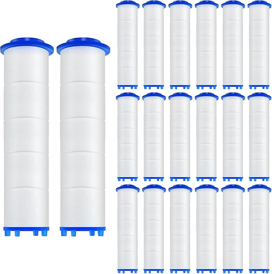 20 Pack Shower Filter Shower Head Filter PP Cotton Filter Handheld, Filter Replacement Filter Tool Suitable for Various Specifications of Shower Heads (2.6 inches)
