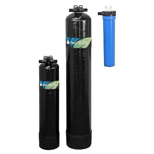Tier1 450,000 Gallon Whole House Salt-Free Conditioner 3-in-1 with Chlorine Reduction System & Sediment Pre-Filter | Water Softener Alternative & Filtration System for 3-4 Bathrooms