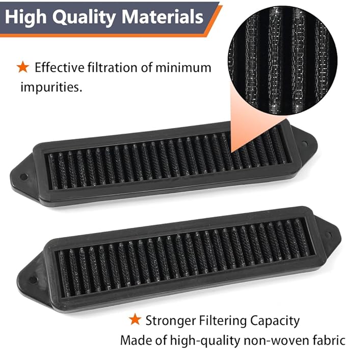 2PCS WOOTON Black Cabin Air Cowl Filters Fit for BMW E Chassis E82 E88 E90 E91 E92 E93 X1 335i 135i 328i