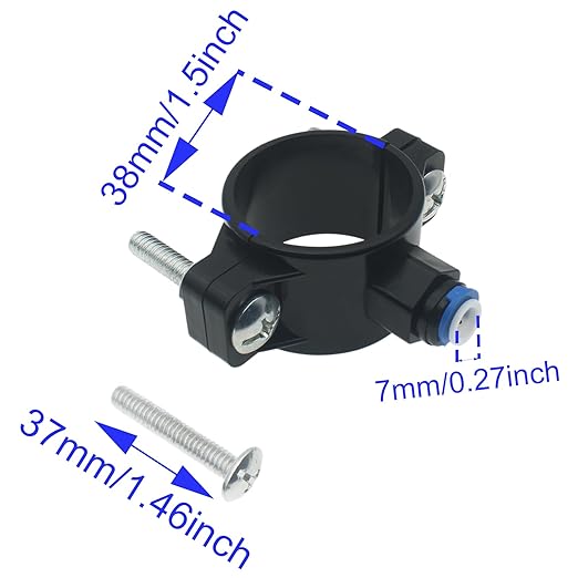Drain Saddle Valve Clamp 1/4" Quick Connection Water Filters Valve Clamp Connect Fitting for Under Sink Reverse Osmosis RO System Waste Water Line