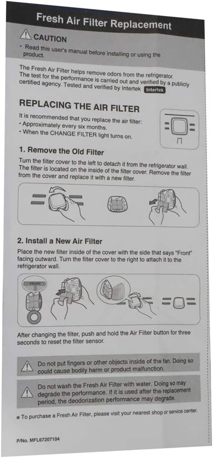Kenmore Elite 9918 Refrigerator Air Filter