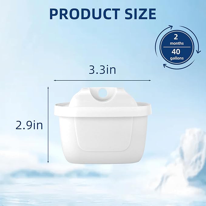 Water Filter Replacement for Mavea filters 3 pack,Compatible With Brita Mavea 1001122 Maxtra and LEVOIT Pitcher by APPLIANCEMATES