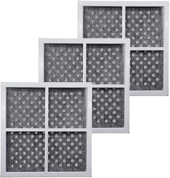 LT120F Perfect Fit No Carbon Powder 3 Pack Air Filter, 6 Month Replacement Fridge Fresh Air System - Compatible Models: LG LT120F, Kenmore Elite 469918, ADQ73214404