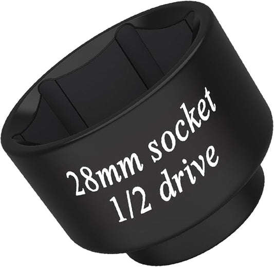 28mm oil filter Socket, wrench 1/2 drive,CR-MO, for Dodge Ram 6.7 Cummins Oil filter/Fuel Filter Canister cap, also other vehicle 28mm oil filter removal tool
