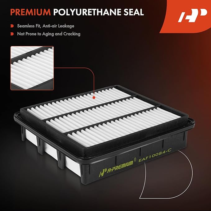 A-Premium Engine Air Filter Compatible with Hyundai Sonata 2006-2010 3.3L, Azera 2006-2011, Replace# 28113-3K200, 281133K200