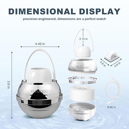 Bath Filter for Tub, Bathtub Faucet Water Filter with 8 Stages & 2,500 Gallons of Filtration to Reduce Contaminants for Softer, Smoother Skin (Silvery)