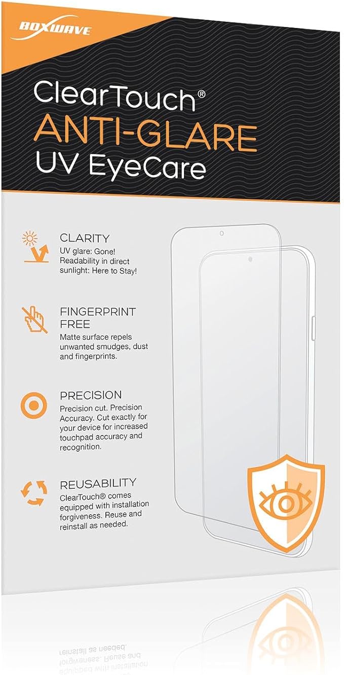 BoxWave Screen Protector Compatible With Kia 2024 Niro EV Display (10.25 in) - ClearTouch Anti-Glare Anti-UV EyeCare (2-Pack), Filters out Harmful Blue Light Reduce Fatigue