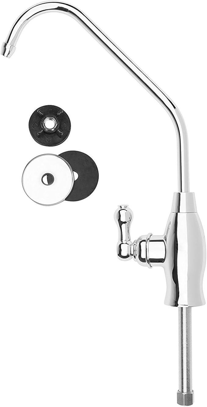 Aquaboon Brushed Nickel Kitchen Sink Faucet - Stainless Steel Reverse Osmosis Water Filter Faucet - Non-Air Gap Sink Water Dispenser with Single Knob