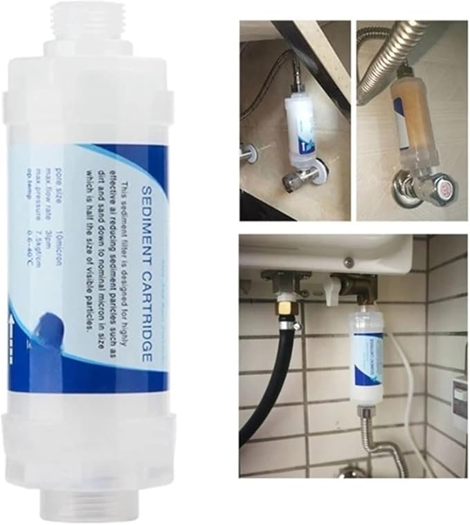Quick-Connect Water Filter Replacement Cartridge Inline Filter for Refrigerator Ice Maker Under Sink A6HB(C)
