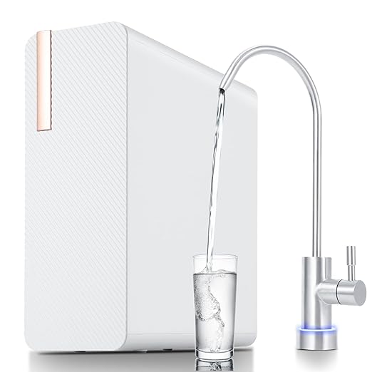 High-Efficiency Countertop Reverse Osmosis Water Filter System, 600GPD, 5-Stage, Water Purifier, Smart Faucet, TDS Monitor, 2:1 Pure to Drain, US Standard, RO Water Filtration