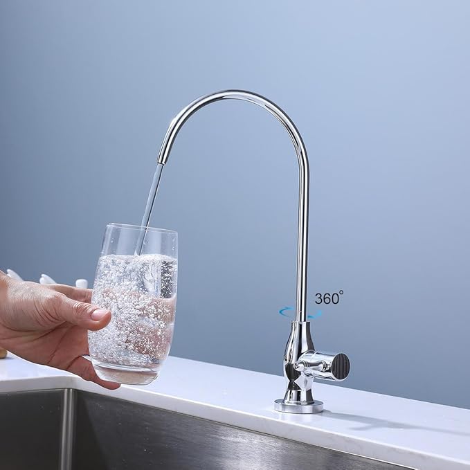 Drinking Water Faucet, GULICA Commercial Water Filtration Faucet for Under Sink Water Filter System Kitchen Bar Sink, Chrome Water Dispenser