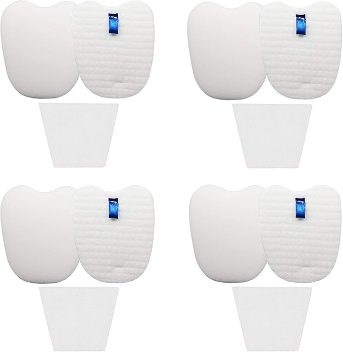 Lemige Vacuum Replacement Filters for Shark Rocket Vacuum HV345 HV343AMZ ZS350 ZS351 ZS352 HV320 HV321 HV322 HV324Q HV345 HV401, 4 Foam&Felt Filters + 4 Post-Filters, Part # XPMFK320&1084FTV320