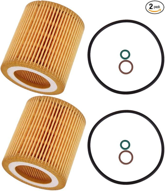 Anxingo 2 PCS HU816x Oil Filter Replacement for BMW E60 E71 E82 E83 E89 E90 E92 1 3 4 5 6 7 Engine Replaces 11427541827 11427953129
