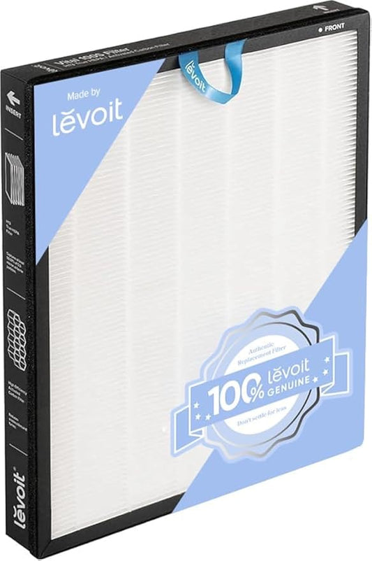 LEVOIT Vital 100S-P Replacement Filter, Genuine Air Purifier Filters, Supports HEPA Sleep Mode, High-Efficiency Activated Carbon for Removal of Pet Dander, Smoke Odor, Allergens, Vital 100S-RF, 1 Pack