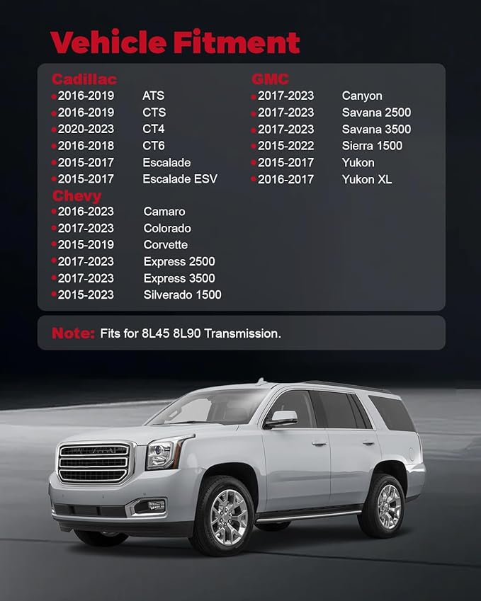 TF922 Automatic Transmission Fluid Filter Compatible with ATS CT4 CT6 CTS ESCALADE |CHEVROLET EXPRESS 2500 EXPRESS 3500 SILVERADO 1500|CANYON SAVANA SIERRA 1500 YUKONXL 24268875, 24274402