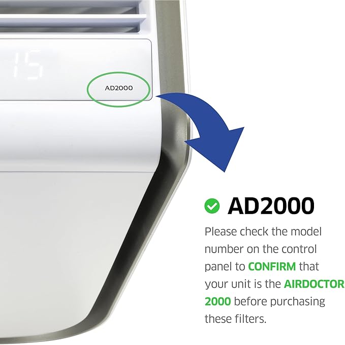 AIRDOCTOR AD2000 Genuine Filter Replacement - One Year Combo Pack Includes: One (1) UltraHEPA & Two (2) Carbon/Gas Trap/VOC & Pre-Filters