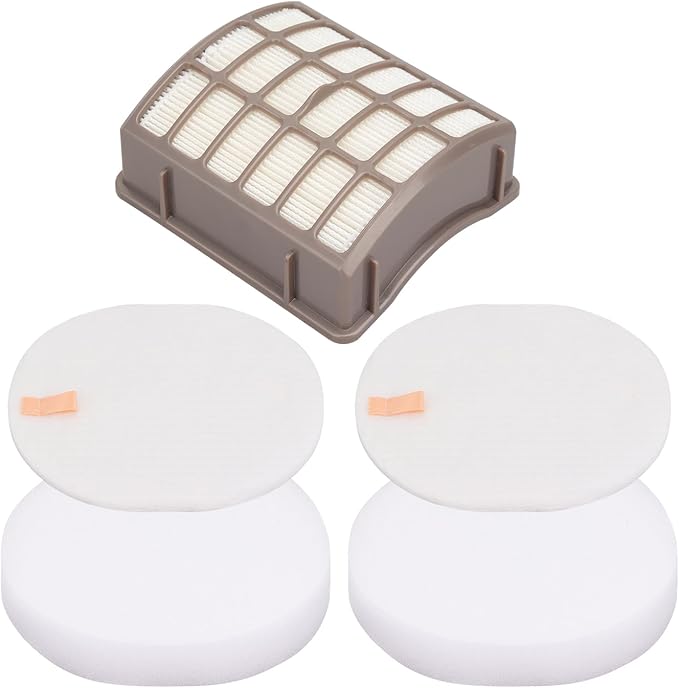 Vacuum Filters Replacement for Shark NV60 NV70 NV70 26 NV71 NV80 NVC80C NV80 26 NV90 NV95 UV420 NV90 26 Navigator Professional Upright Vacuum,1 HEPA Filter, 2 Foam & 2 Faux Felt Filters # XFF80 XHF80