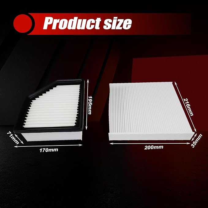 FZJDSD Engine Air Filter & Cabin Air Filter Combo Set 16546-6RA0A 27277-6RC0A Compatible with Nissan Rogue 2021 2022 2023