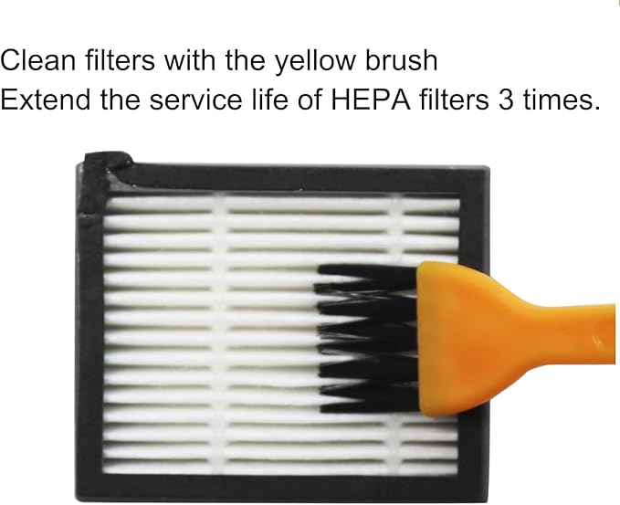 ANBOO 20 Pack Replacement Parts for iRobot Roomba E5 i3 i7 j7 i4 i7+ i3+ i4+ i6 i6+ i8 i8+ j7+/Plus E6 E7, E & I & j Series Vacuum Cleaner Accessories,2 Rubber Brushes 8 HEPA Filters 8 Side Brushes