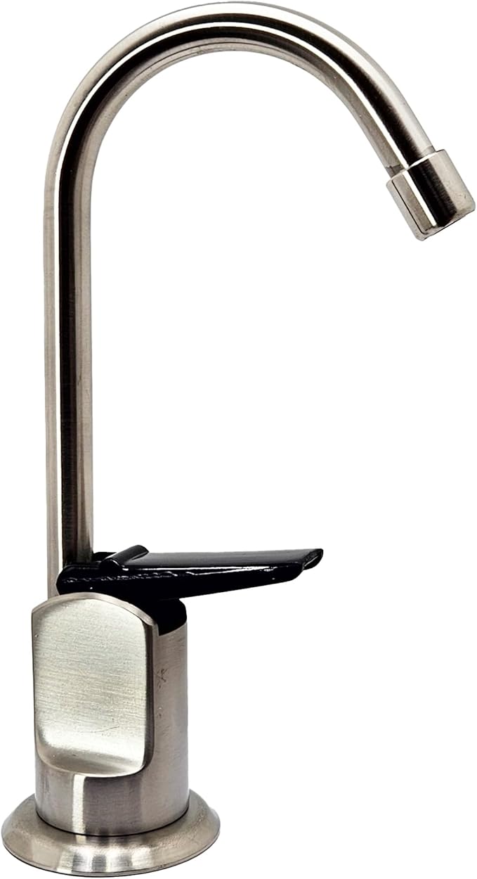 Westbrass D203-NL-12-07 6" Touch-Flo Style Pure Cold Water Dispenser Faucet, 12-Pack, Satin Nickel