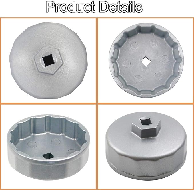 Heavy Duty 74mm 14 Flutes Oil Filter Wrench For Volkswagen, Mercedes Benz, VW, Audi, Porsche, Mazda, Sprinter, Select Mobil1, Bosch and Mahle