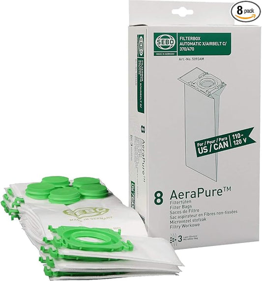 Sebo X/C/370 Upright Vacuum Cleaner Bags Part 5093AM