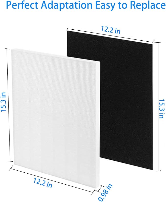 D3 Replacement Filter Fit for Winix D360 Air Purifier, H13 True HEPA + 4 Pack Activated carbon filter