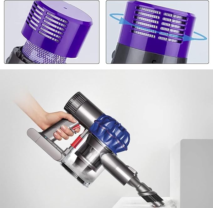 4 PACK HEPA Replacement V10 Filters Compatible with Dyson Cyclone V10 series, V10 Absolute, V10 Animal, V10 Total Clean, V10 Motorhead, SV12, Part No. 969082-01, Washable and Reusable