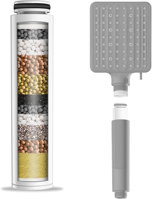 Shower Head Filter for Handheld Shower Head, 1 Pack Replacement Water Softener Filters for Hard Water - Remove Chlorine and Harmful Substances to Protect Your Skin & Hair